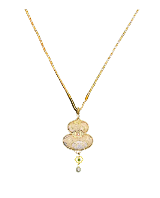 Ruyi & Victory Patterns Song Brocade Necklace · Shangjiukai 上久楷如意定胜宋锦项链