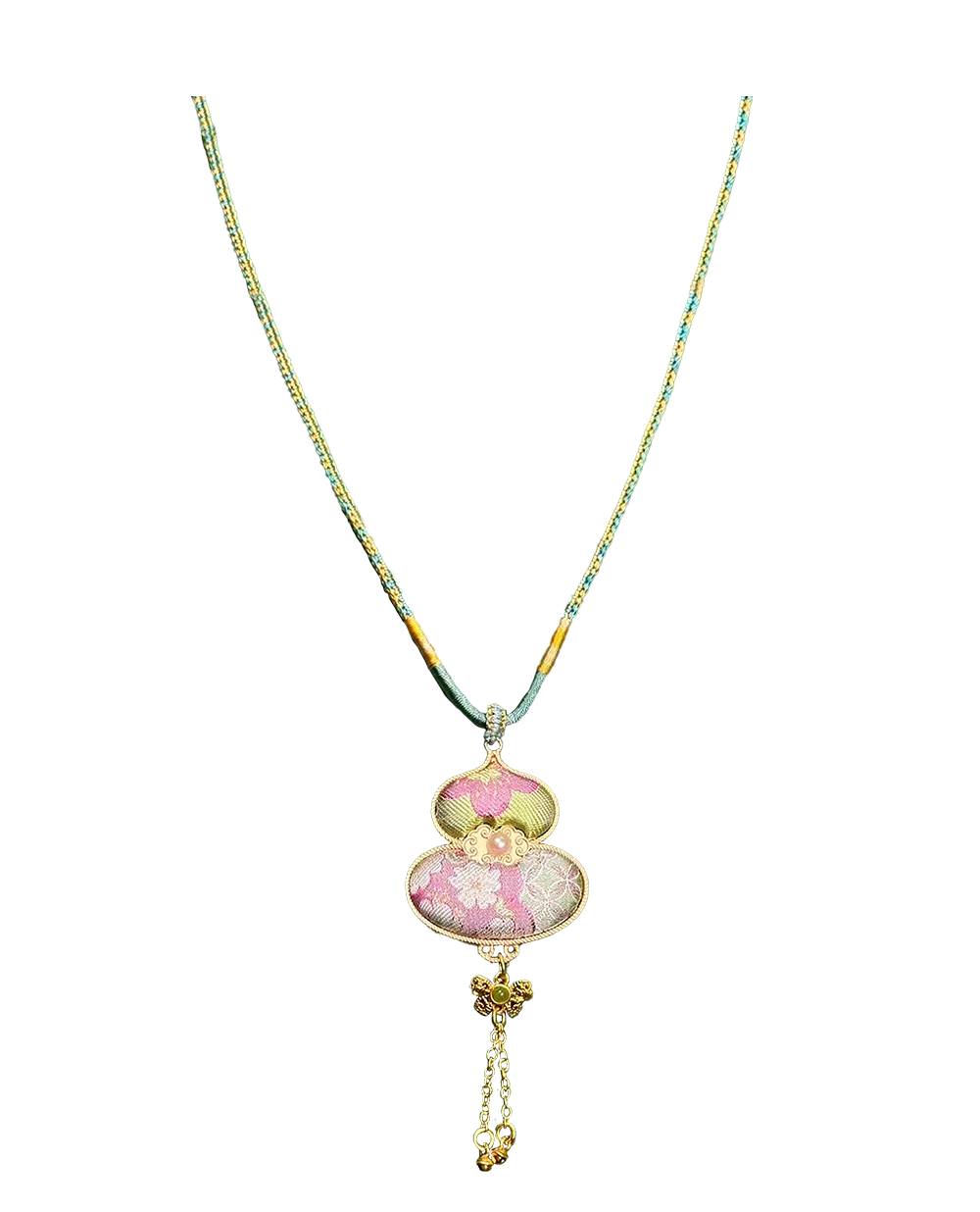 Twelve Flower Goddesses Song Brocade Necklace (Sudi) 苏地十二花神宋锦项链