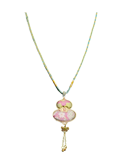 Twelve Flower Goddesses Song Brocade Necklace (Sudi) 苏地十二花神宋锦项链