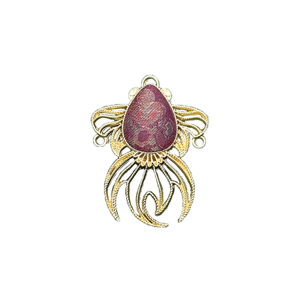 Ruyi & Treasure Flower Floating Light Brocade Brooch by Li Dexi 李德喜如意宝相花浮光锦胸针