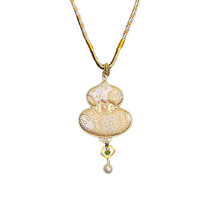 Ruyi & Victory Patterns Song Brocade Necklace · Shangjiukai 上久楷如意定胜宋锦项链