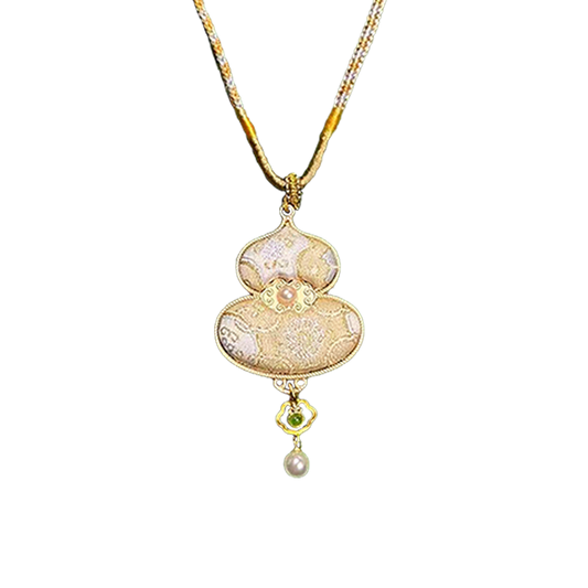 Ruyi & Victory Patterns Song Brocade Necklace · Shangjiukai 上久楷如意定胜宋锦项链