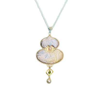 Fragrant Blossoms Song Brocade Necklace by Zhang Guoquan 张国权郁满天香宋锦项链