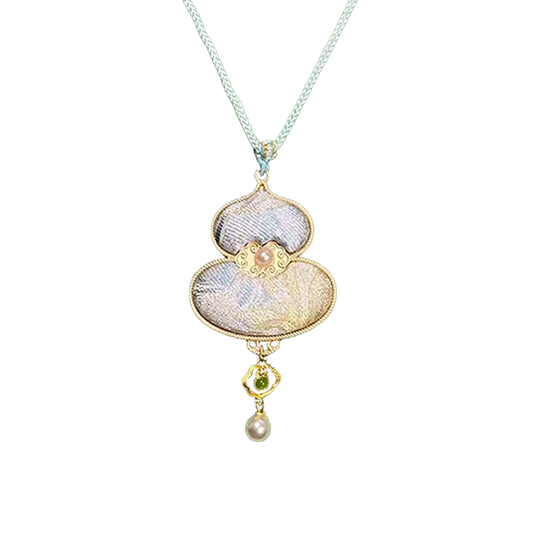 Fragrant Blossoms Song Brocade Necklace by Zhang Guoquan 张国权郁满天香宋锦项链