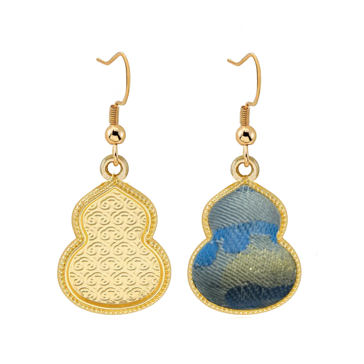 Song Brocade Earrings | Pisces Design by Qian Xiaoping 钱小萍双鱼座宋锦耳环