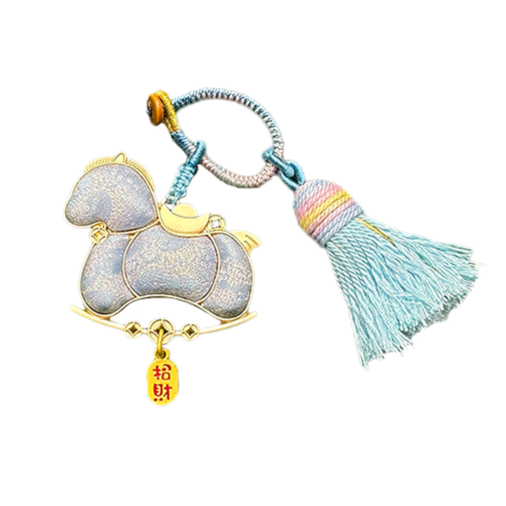 Li Dexi "Auspicious Clouds & Auspicious Snow" Song Brocade Bag Charm 李德喜祥云瑞雪宋锦包挂