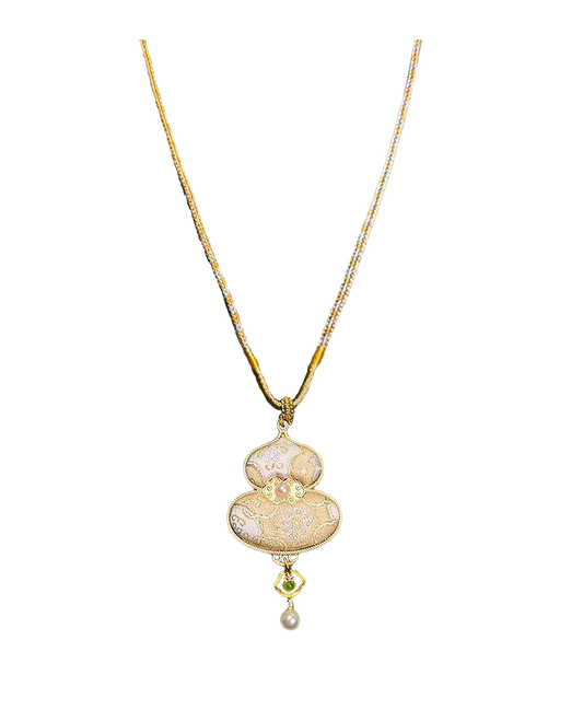Ruyi & Victory Patterns Song Brocade Necklace · Shangjiukai 上久楷如意定胜宋锦项链