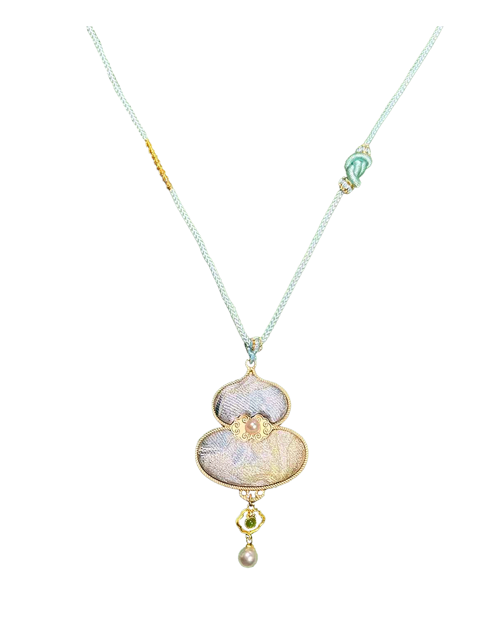 Fragrant Blossoms Song Brocade Necklace by Zhang Guoquan 张国权郁满天香宋锦项链