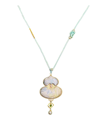 Fragrant Blossoms Song Brocade Necklace by Zhang Guoquan 张国权郁满天香宋锦项链
