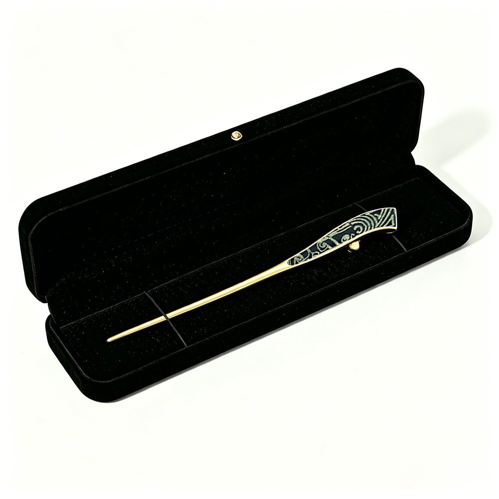 Strategies of the Warring States Song Brocade Hairpin · Shangjiukai 上久楷战国策宋锦发簪