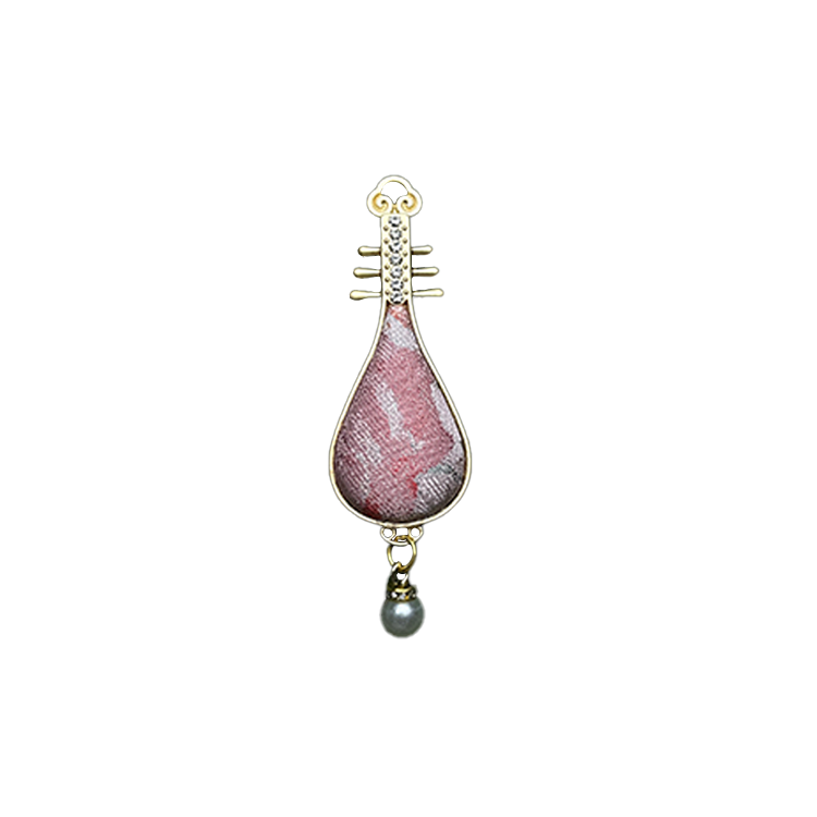 Golden Treasure Flower & All-Round Fortune Song Brocade Brooch · Sanma 陆美英玫瑰故事宋锦胸针