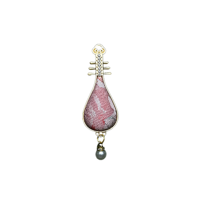 Golden Treasure Flower & All-Round Fortune Song Brocade Brooch · Sanma 陆美英玫瑰故事宋锦胸针