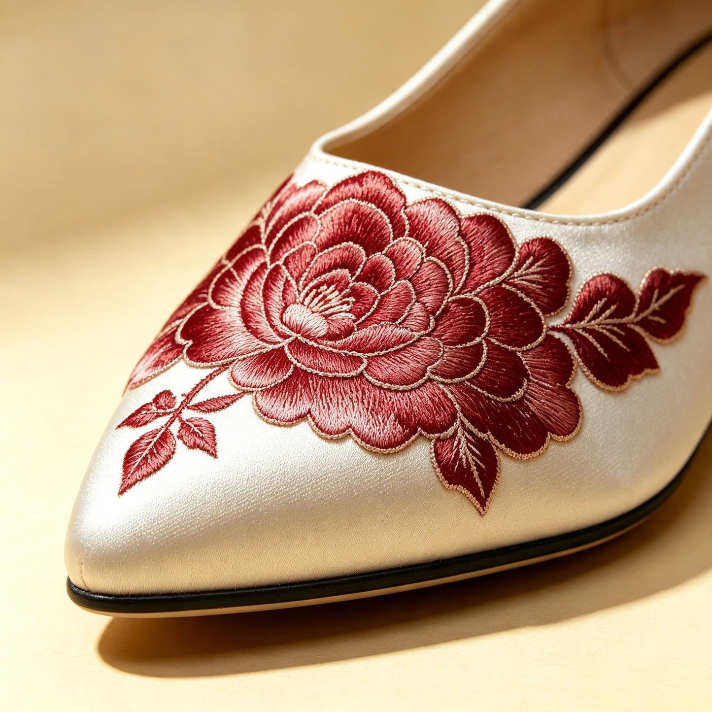 Custom Handcrafted Vintage Satin High Heels | 定制老缎复古高跟鞋