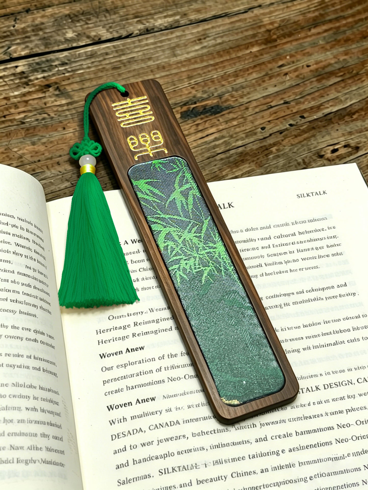 Bright Spring Scenery Song Brocade Bookmark · Sudi 苏地春和景明宋锦书签
