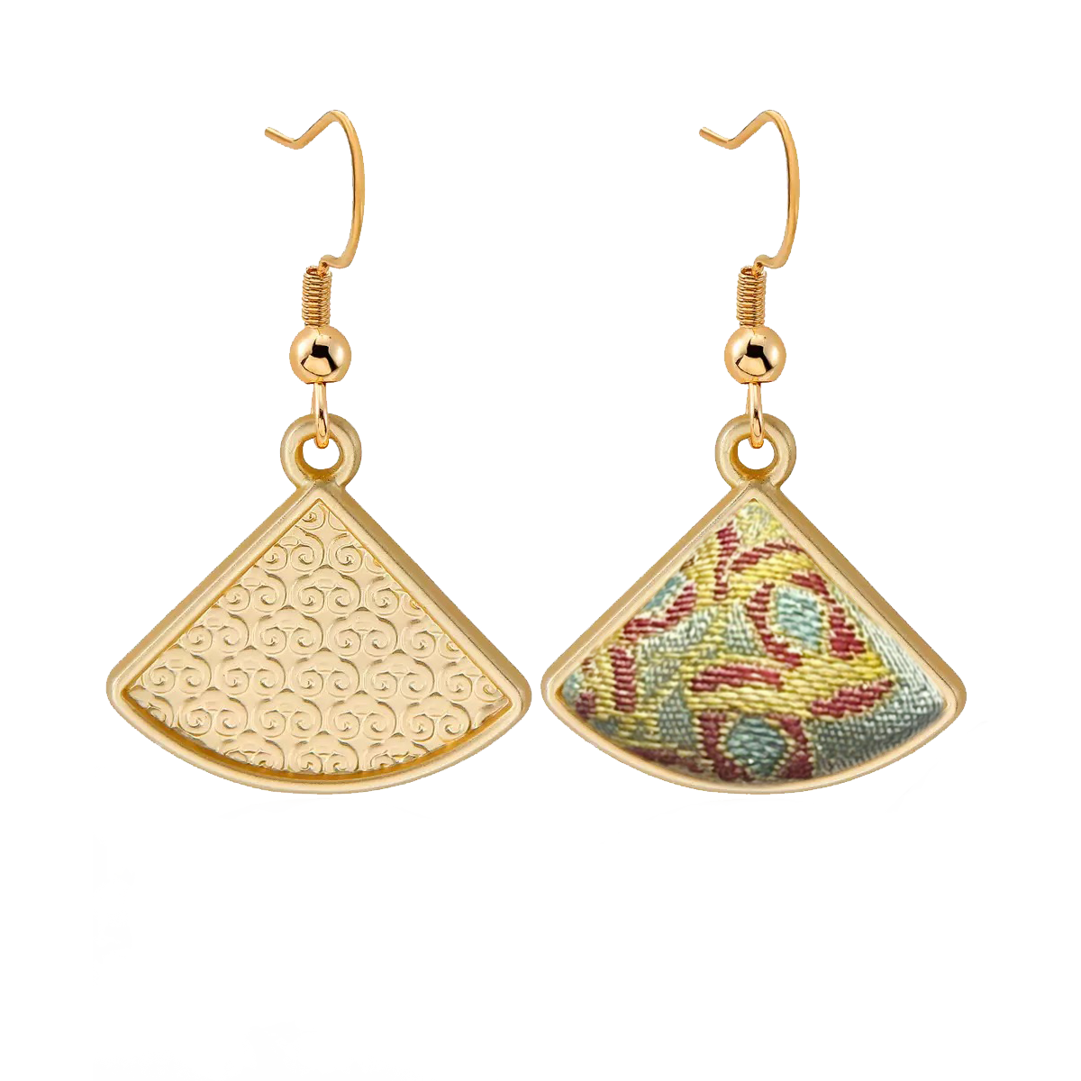 Song Brocade Earrings | Yuqionglou, Auspicious Brocade Motif 玉琼楼锦瑞纹宋锦耳环