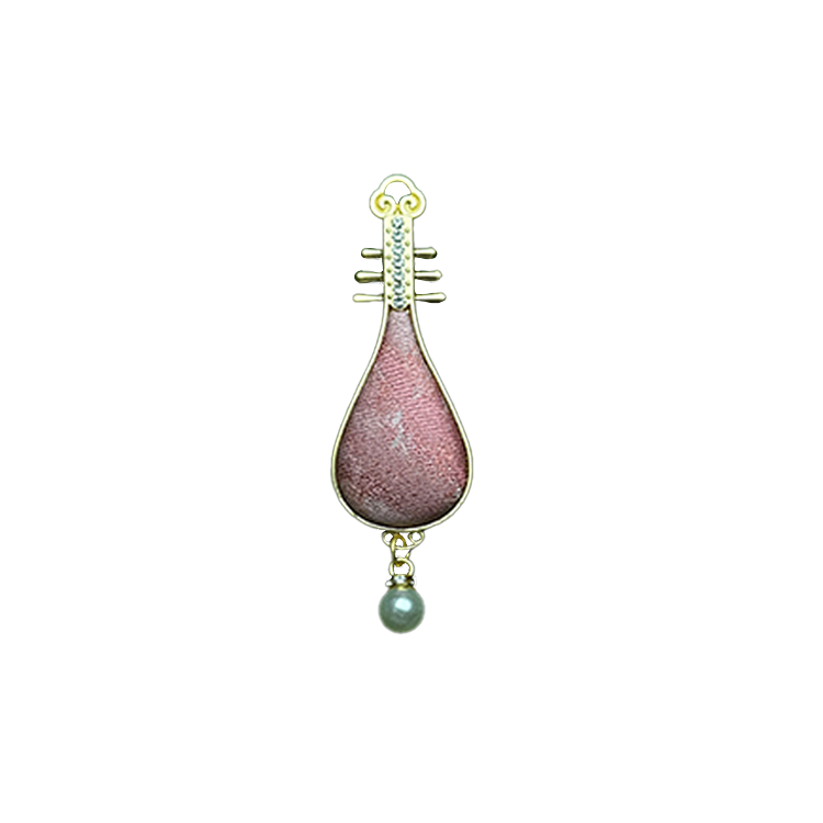 Rose Tale Song Brocade Brooch by Lu Meiying 陆美英玫瑰故事宋锦胸针
