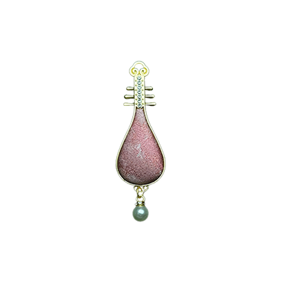 Rose Tale Song Brocade Brooch by Lu Meiying 陆美英玫瑰故事宋锦胸针