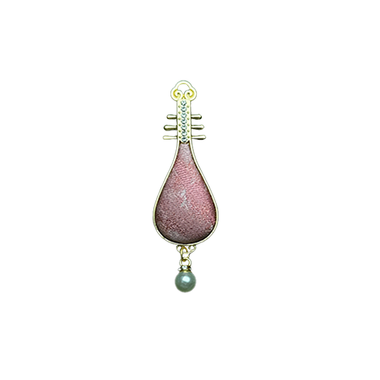 Rose Tale Song Brocade Brooch by Lu Meiying 陆美英玫瑰故事宋锦胸针