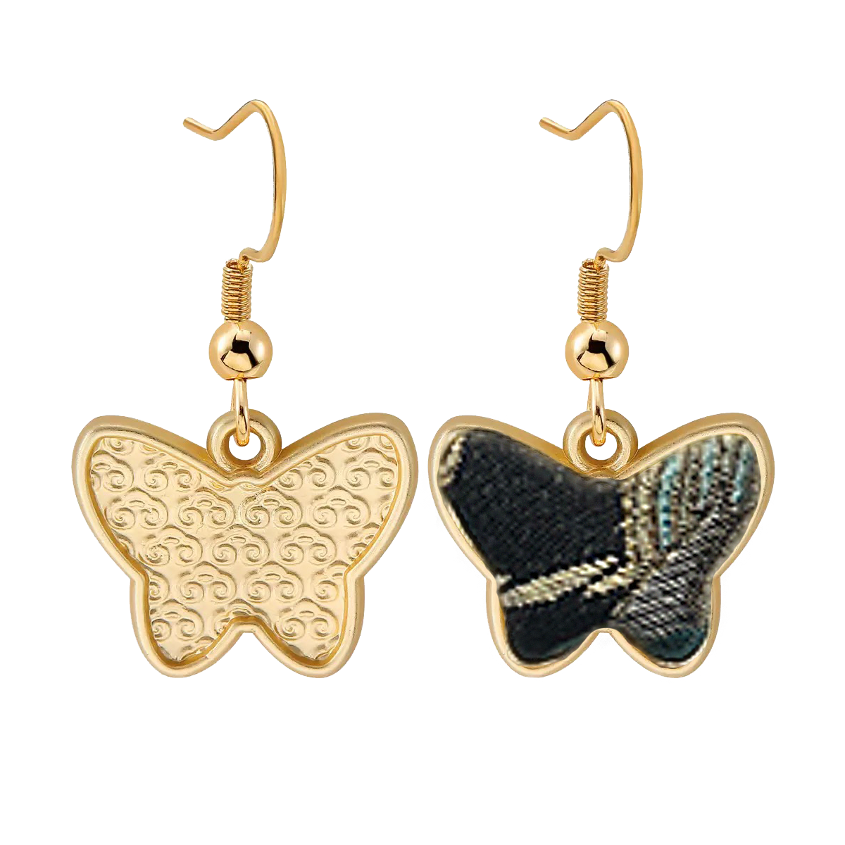 Song Brocade Earrings | Kylin & Peony Pattern, by Li Dexi 李德喜麒麟牡丹宋锦耳环