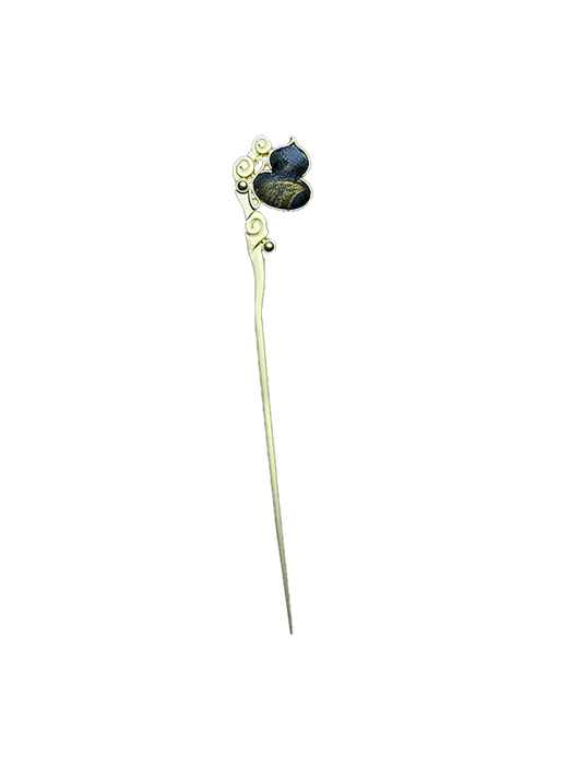 Tea Fragrance & Moonlit Lotus Pond Song Brocade Hairpin 茶香荷塘月色宋锦发簪
