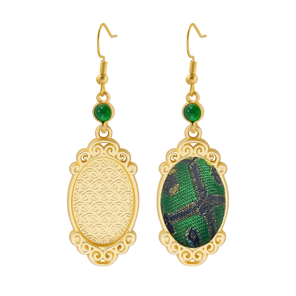Shangjiukai Badayun Song Brocade Earrings 上久楷四达晕宋锦耳环