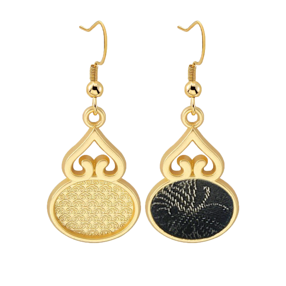 Song Brocade Earrings by Zhang Guoquan | Plum, Orchid, Bamboo, Chrysanthemum 张国权梅兰竹菊宋锦耳环