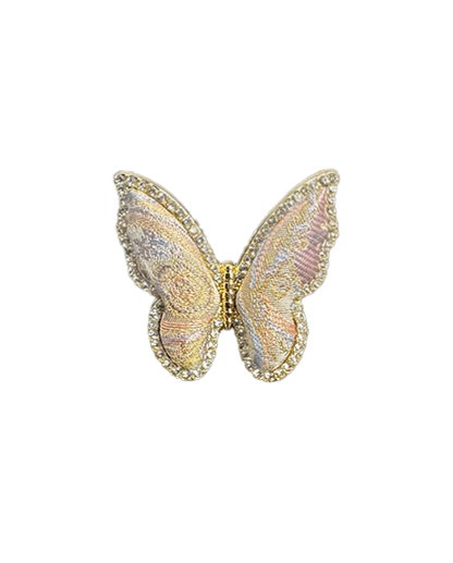 Shangjiukai Auspicious Butterfly Dance Song Brocade Butterfly Ring | 上久楷瑞彩蝶舞宋锦蝴蝶戒指