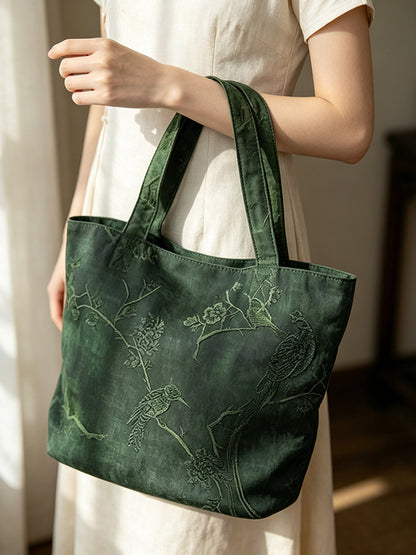 Filament Gauze & Gambiered Guangdong Silk Shoulder Bag 油丝香云纱单肩包