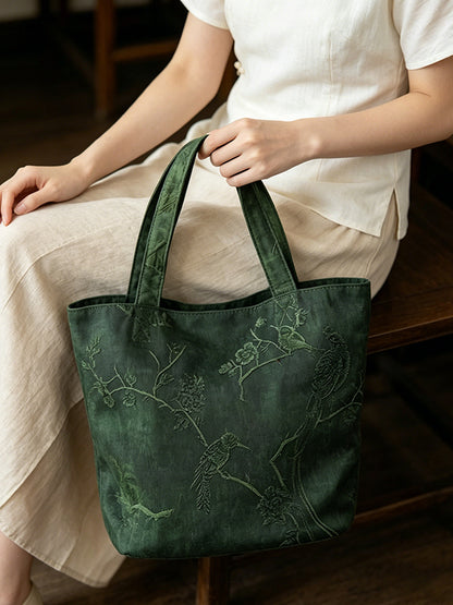 Filament Gauze & Gambiered Guangdong Silk Shoulder Bag 油丝香云纱单肩包