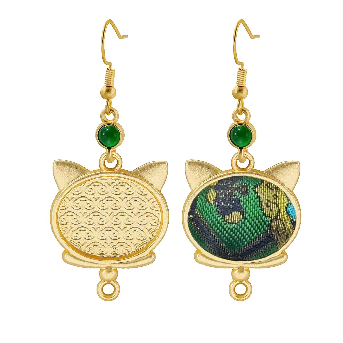 Shangjiukai Badayun Song Brocade Earrings 上久楷四达晕宋锦耳环