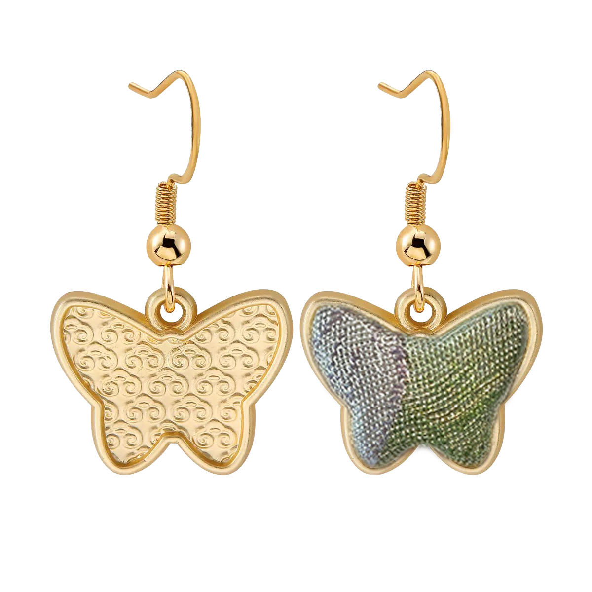 Song Brocade Handmade Earrings | Li Dexi・Monet Lotus Pond 李德喜莫奈荷塘宋锦手工耳环