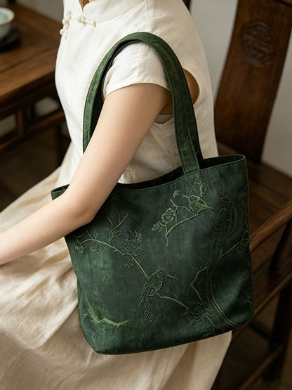 Filament Gauze & Gambiered Guangdong Silk Shoulder Bag 油丝香云纱单肩包