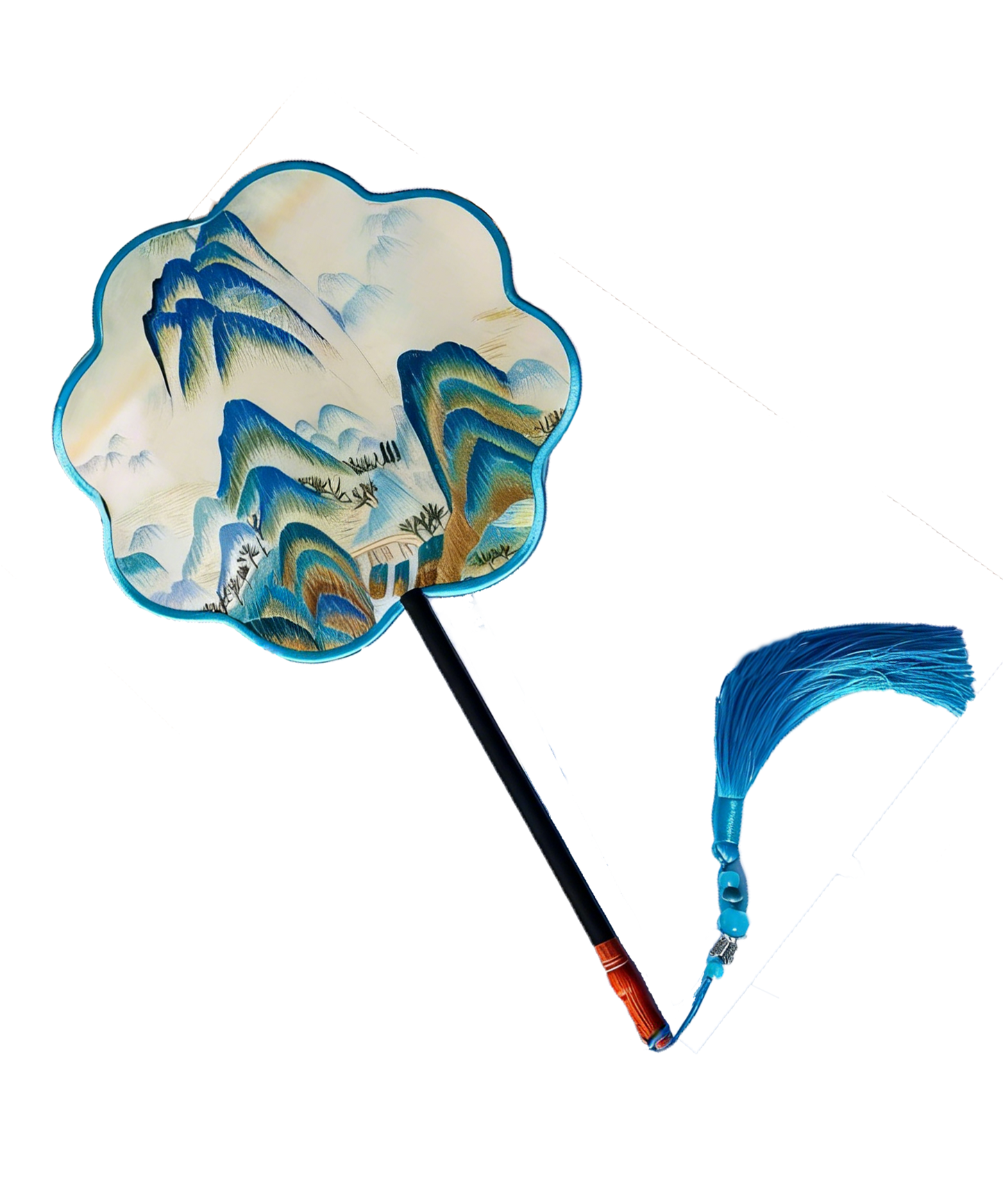 Thousands Miles of Rivers and Mountains Suzhou Embroidery Round Fan 千里江山苏绣团扇