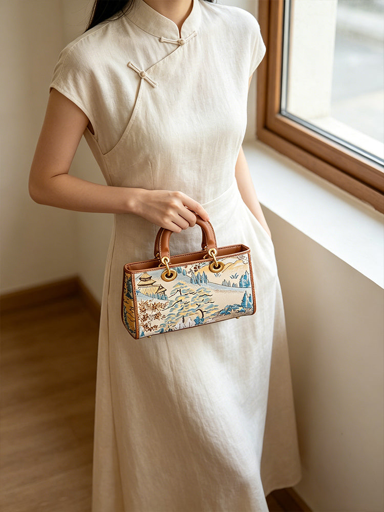 Mirage · Painted Floral Brocade Handheld Bag | 海市蜃楼·妆花锦手提包