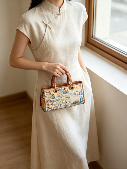 Mirage · Painted Floral Brocade Handheld Bag | 海市蜃楼·妆花锦手提包