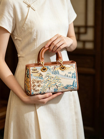 Mirage · Painted Floral Brocade Handheld Bag | 海市蜃楼·妆花锦手提包