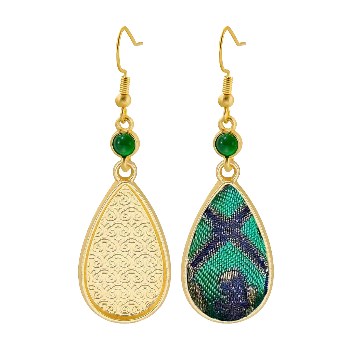 Shangjiukai Badayun Song Brocade Earrings 上久楷四达晕宋锦耳环