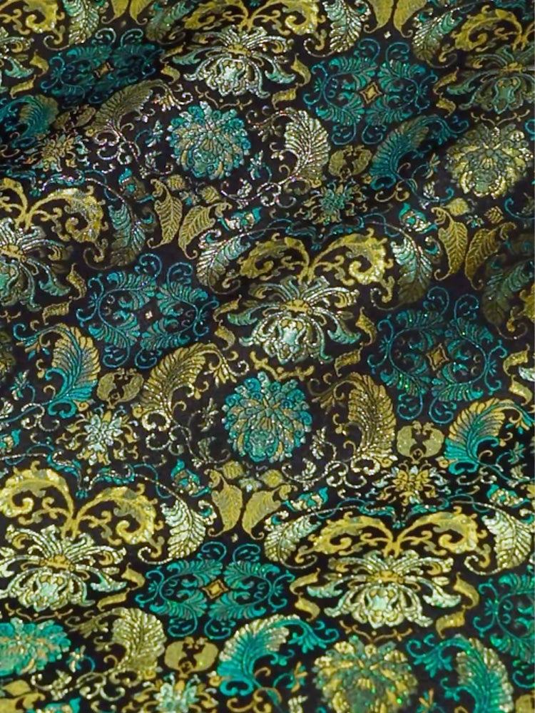 Shangjiukai Banana Leaf Motif Song Brocade Bracelet | 上久楷蕉叶连宋锦手链