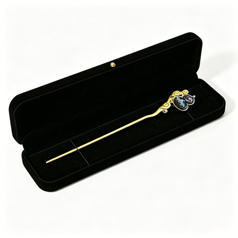 Horse & Wealth Song Brocade Hairpin · Sanma 三马马上有钱宋锦发簪