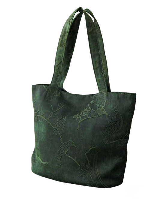 Filament Gauze & Gambiered Guangdong Silk Shoulder Bag 油丝香云纱单肩包