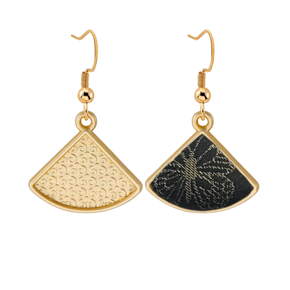 Song Brocade Earrings by Zhang Guoquan | Plum, Orchid, Bamboo, Chrysanthemum 张国权梅兰竹菊宋锦耳环