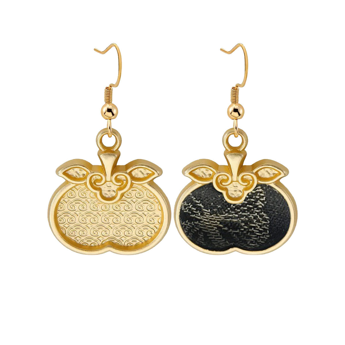 Song Brocade Earrings by Zhang Guoquan | Plum, Orchid, Bamboo, Chrysanthemum 张国权梅兰竹菊宋锦耳环