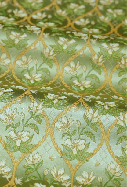 Green Shadows & Fragrance Song Brocade Bookmark · Sudi 苏地翠影凝香宋锦书签