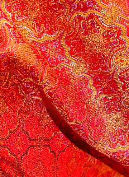 Red Victory Pattern Song Brocade Hairpin · Yu Jiutian 御九天红色定胜纹宋锦发簪