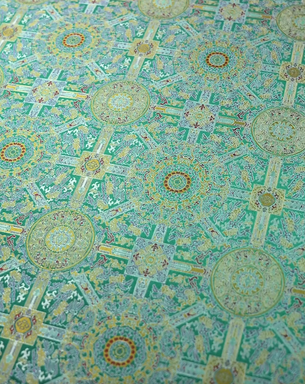 Green Badayun Pattern Song Brocade Hairpin · Sanma 三马绿色八达晕宋锦发簪