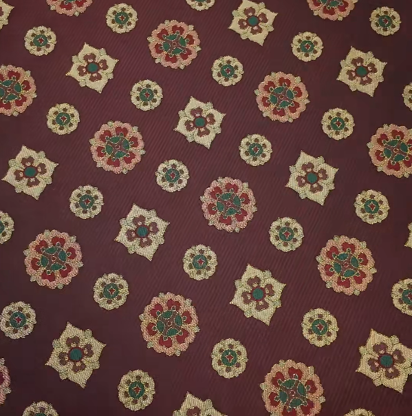 Pipa & Precious Flower Pattern Song Brocade Clutch 琵琶宝相纹宋锦手拿包
