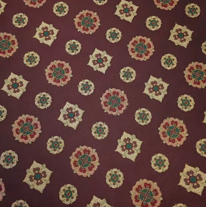 Pipa & Precious Flower Pattern Song Brocade Clutch 琵琶宝相纹宋锦手拿包