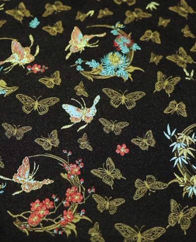 Four Gentlemen Song Brocade Bookmark by Zhang Guoquan 张国权四君子宋锦书签