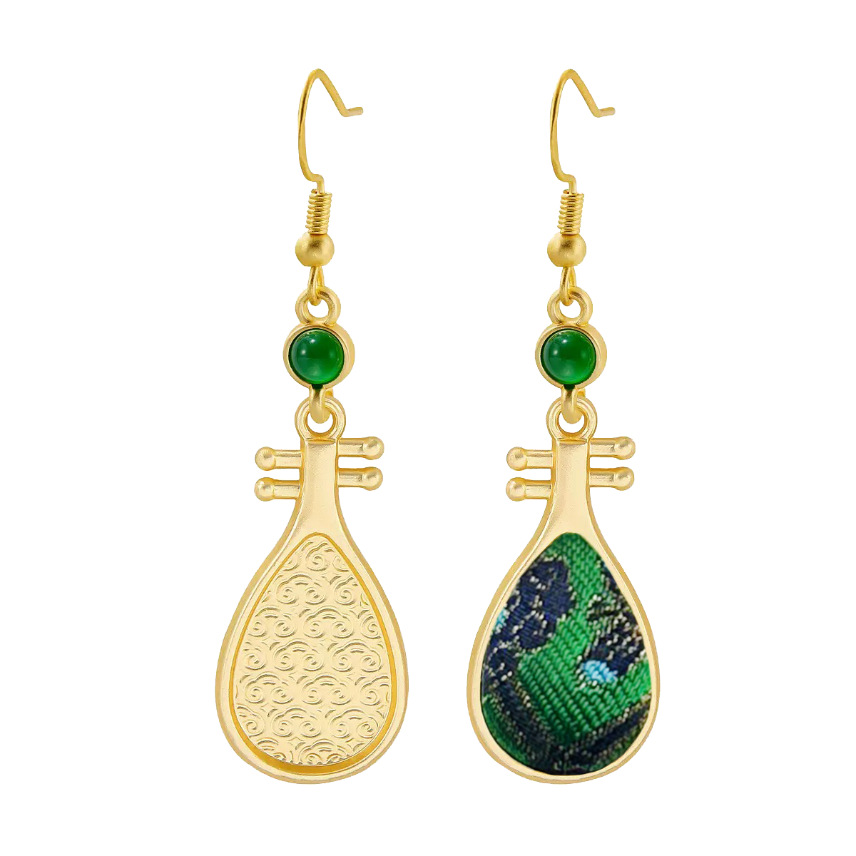 Shangjiukai Badayun Song Brocade Earrings 上久楷四达晕宋锦耳环
