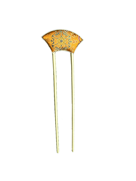 Ruyi, Gourd, Turtle Shell & Dragon Pattern Song Brocade Hairpin · Shangjiukai 上久楷如意葫芦龟背龙纹宋锦发簪